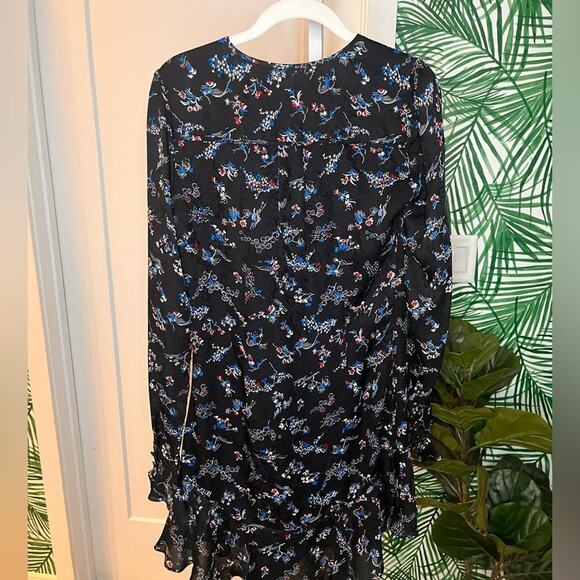 Veronica Beard Preston Silk Floral Ruffle Mini Dress Sz 2 - Picture 4 of 11